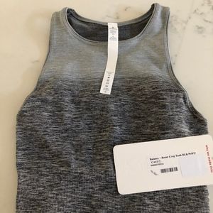 NWT Lululemon Balance + Resist Crop Top Grey